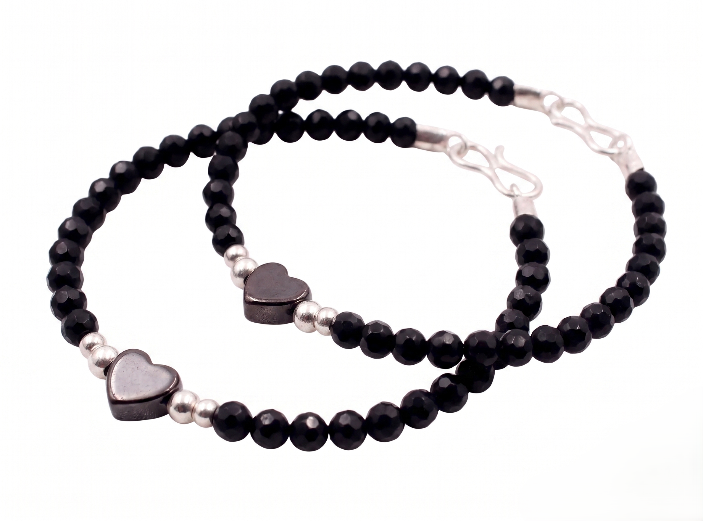 Ritz Art's Baby Nazariya Kada Set for Newborn Boys & Girls | Secure-Clasp Nazar Battu Bracelet & Anklet Combo | Adjustable, Hypoallergenic, Little heart Protection | Pack of 2
